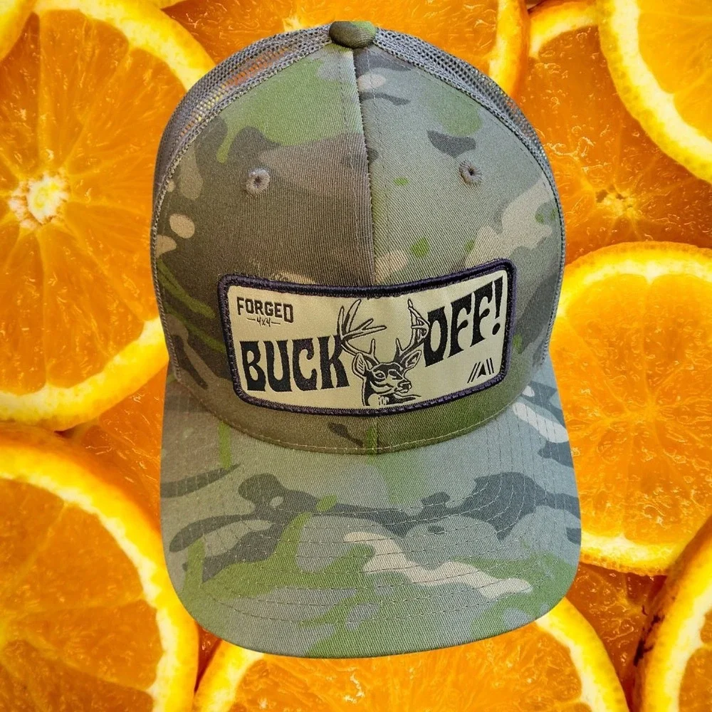 Forged 4x4 Buck Off!‎ Camo Trucker Hat Cap Hunting Outdoors Men's